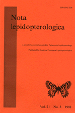 Nota lepidopterologica 21 (3) (1998)